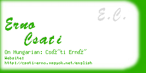 erno csati business card